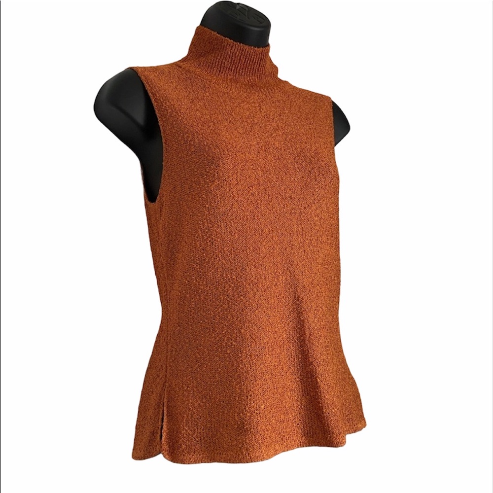 Burnt Orange Turtle Neck Tank Top